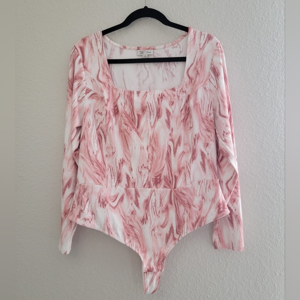 Jenni Long Sleeve Square Neck Bodysuit Size 1X